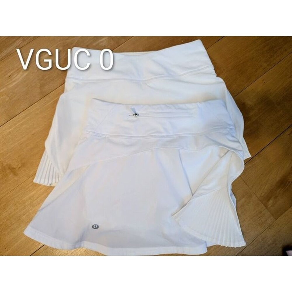 Lululemon tennis skirt Skort pleats white 0 - Picture 4 of 4
